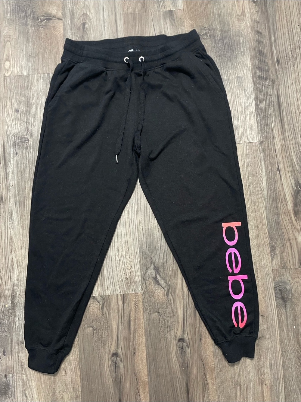 bebe Women’s Sweatpants with Pink Logo size 1X pre-owned